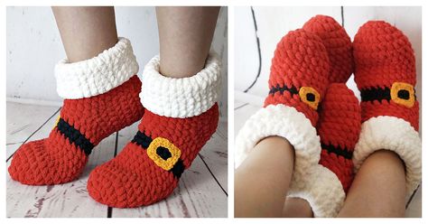 Crochet slippers adult free pattern