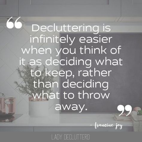 50 Inspirational Decluttering Quotes » LADY DECLUTTERED     Liberateyourspacenyc.com kitchen organization ideas, pantry organization, food labels, kitchen tips, kitchen ideas, organization, organization ideas, DIY, budgetfriendly, kitchen hacks Decluttering Quotes, Declutter Quotes, Lady Decluttered, Organization Quotes, Decluttering Inspiration, Daily Message, Declutter Home, Minimalist Quotes, Declutter Your Life