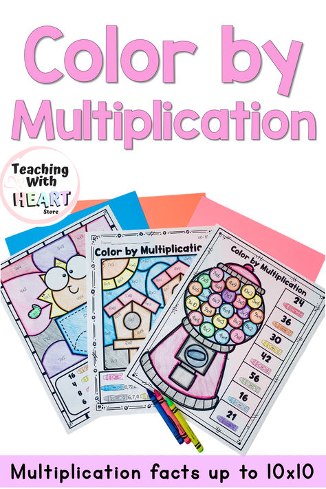 Multiplication color by number for multiplication facts up to 10x10. Improve multiplication fact fluency with these print and go, no prep multiplication practice sheets. These multiplication coloring sheets are great for math centers, numeracy block, multiplication homework, multiplication facts practice, and extra early finishers worksheets. Pratice single digit multiplication facts  with these multiplication color by number worksheets. Solve the multiplication problems and color by code! Multiplication Homework, Color By Multiplication, Multiplication Practice Sheets, Multiplication Coloring Worksheets, Math Worksheets Multiplication, Multiplication Color By Number, Multiplication Fact Fluency, Multiplication Facts Practice, Multiplication Problems