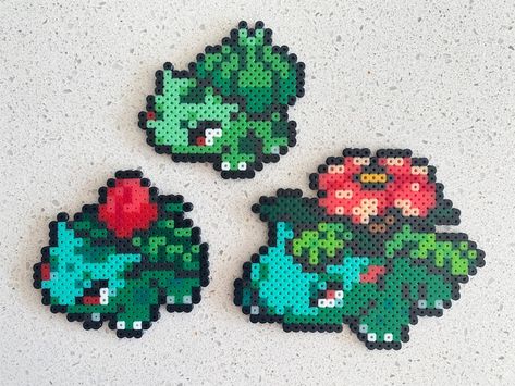 Pokémon Beads, Venusaur Pokemon, Pokemon Bead, Passion Project, Knick Knacks, Perler Beads, Pixel Art, Pokemon, Cross Stitch