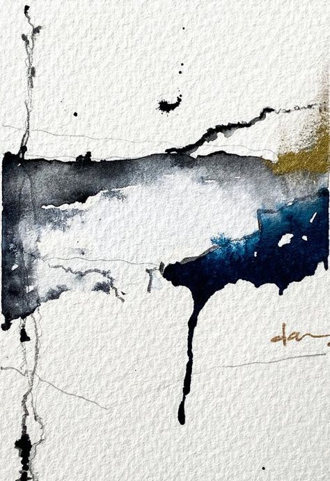 Watercolor Simple, Abstract Watercolor Landscape, Watercolour Landscape, Watercolor Paintings Abstract, Abstract Art Inspiration, Watercolor Inspiration, Water Colour, Watercolor Landscape, Watercolor And Ink