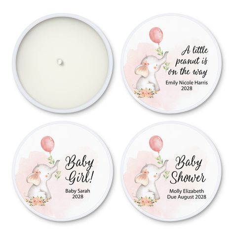 Baby shower candle favors