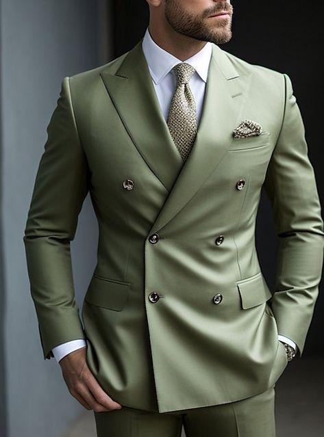 Business Plus Size, Prom For Guys, Business Casual Suit, Prom Suits For Men, Stylish Mens Suits, Cheap Suits, Green Tuxedo, Suits Wedding, Classy Suits