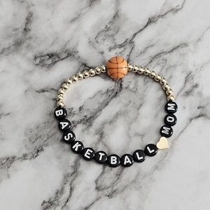 Gift Ball, Stack Bracelets, Mom Bracelet, Stack Bracelet, Basketball Gifts, Moms Bracelet, Basketball Mom, Stackable Bracelets, Bracelet Stack