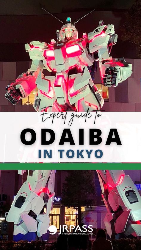 Odaiba is the most modern part of Tokyo, build on a reclaimed island in Tokyo Bay. The words fun, entertaining and romantic come to mind when asking a local about Odaiba, and that’s exactly the reason why you should visit. Here are our top tickets for Odaiba. #visitjapan #visittokyo #odaiba #japantravel #japantrip #gundam #divercitytokyoplaza #jrpasstrip #jrpass #tokyo #japan Odaiba Tokyo, Tokyo Food, Tokyo Japan Travel, Tokyo Bay, Visit Tokyo, Odaiba, Visit Japan, Into The Future, Reason Why