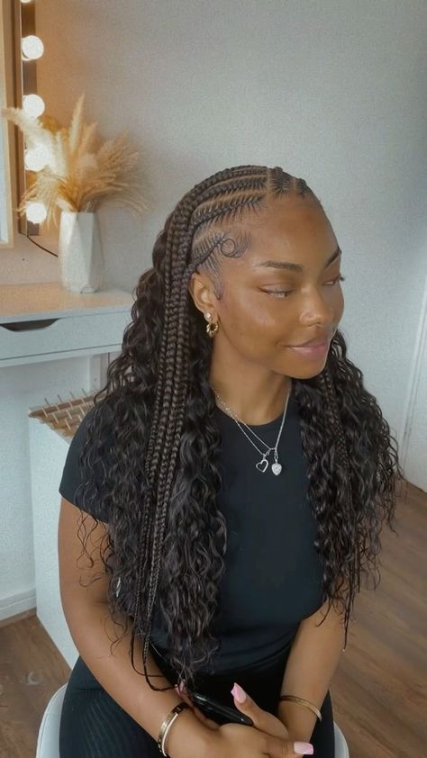 Braids And Weave Hairstyles, Vacay Hair, Quick Updo, Long Cornrows, African Soap, Protective Style Braids, Natural Curly Hair Cuts, Bohemian Braids, Quick Weave Hairstyles