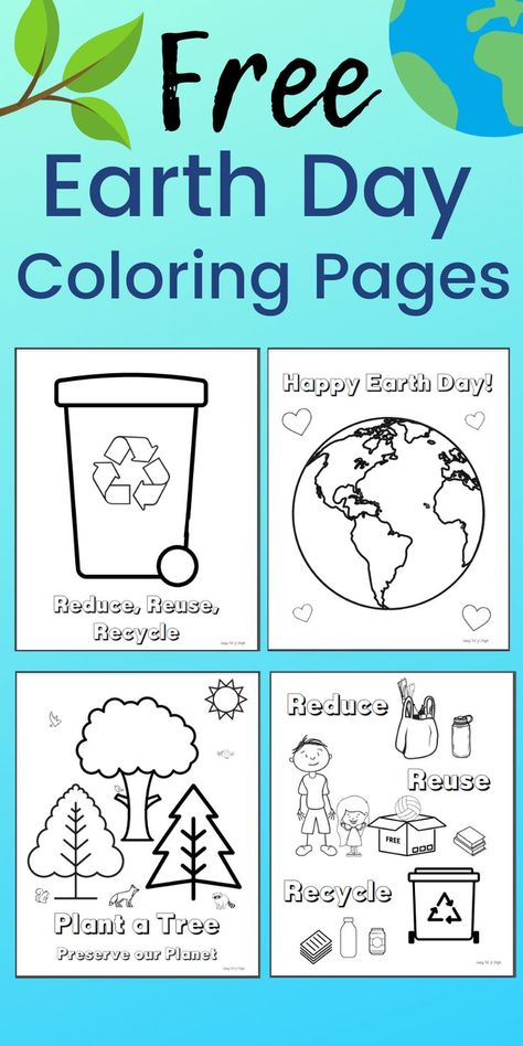 free earth day coloring pages - 4 free coloring pages for earth day Recycle Preschool, Earth Coloring Pages, Earth Day Worksheets, Earth Day Activity, Earth Day Drawing, Earth Day Coloring Pages, Planet Crafts, Beginning Of Kindergarten, Earth Day Posters