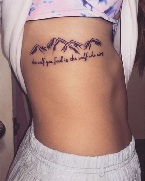 Mountain Tattoos, Quote Tattoos Girls, Rib Tattoos For Women, Quotes Pink, Lady Antebellum, Disney Tattoo, Thigh Tattoos Women, Mountain Tattoo, Wolf Tattoos