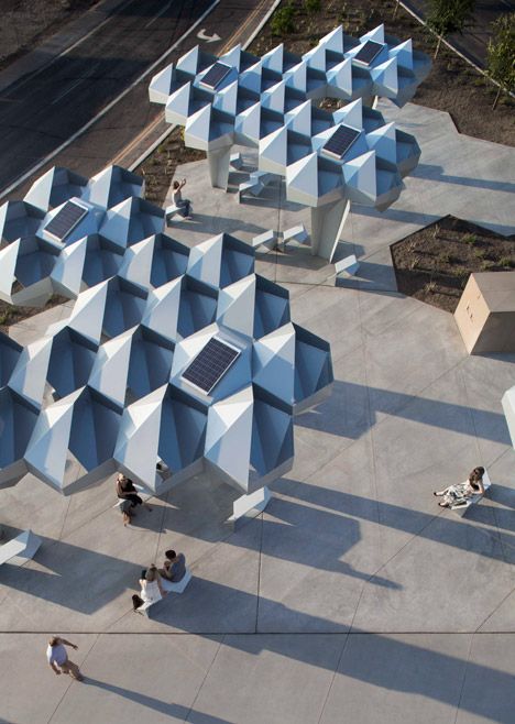 Shadow-Play-by-Howeler-and-Yoon-Architecture_dezeen_468_3 Cow Print Area Rug, Bedroom Western, Desert City, Canopy Architecture, Pocket Park, Canopy Curtains, Canopy Bedroom, Backyard Canopy, Wedding Canopy