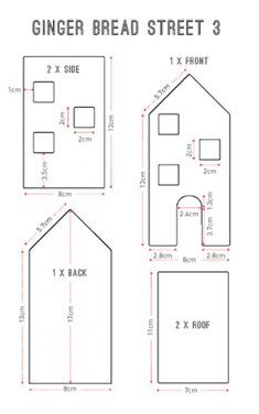 Gingerbread house templates - delicious. Magazine Gingerbread House Template Printable, Easy Gingerbread House, Halloween Gingerbread House, Cardboard Gingerbread House, Homemade Gingerbread House, Gingerbread House Patterns, Paper House Template, Gingerbread House Template, Cool Gingerbread Houses