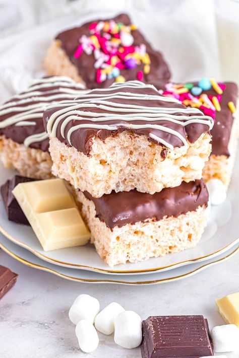 Dipped Rice Krispie Treats, Chocolate Dipped Rice Krispie Treats, Chocolate Rice Krispie Treats, Butterbeer Recipe, Krispie Treats Recipe, Rice Krispie Cereal, Krispy Treats, Krispies Treats, Rice Krispy