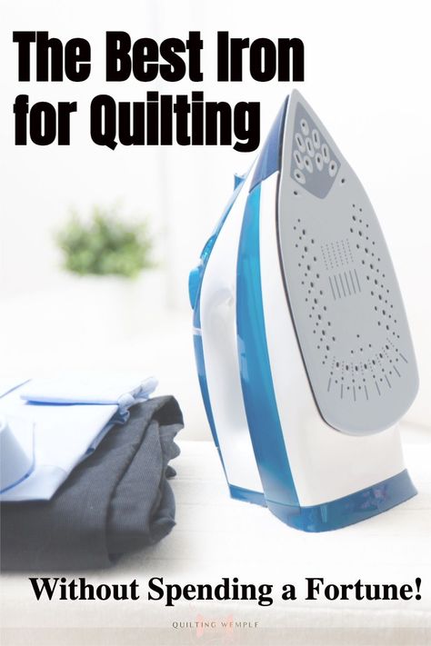 Having a good iron in the sewing room can help significantly in finished those ironing tasks faster. Irons are definitely on of the essential quilting tool and can easily be one of the quilting notions you use the most! Find the best iron upgrade for you with these 6 best irons for quilters broken down by type and quilting tips for what to look for when buying! | Quilting Wemple Quilters Ironing Board, Best Steam Iron, Simple Quilting, Cordless Iron, Above Kitchen Cabinets, Mini Iron, Best Iron, Quilting Notions, Quilting Tools