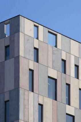 Eifs Facade Architecture, Modern Windows Exterior, Section Drawing Architecture, Precast Concrete Panels, Parking Building, David Chipperfield, Facade Panel, Facade Material, Cladding Systems