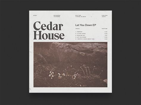 Cd Album Covers, Cedar House, Dribbble Design, Back Cover Design, 잡지 레이아웃, Music Album Design, Cd Cover Design, Album Artwork Cover Art, Cd Design