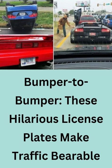 Bumper-to-Bumper: These Hilarious License Plates Make Traffic Bearable License Plate Ideas, Crispy Food, Cool License Plates, Funny License Plates, Chef Salad, Kylie Makeup, Plate Ideas, Fashionable Bags, Lol Text