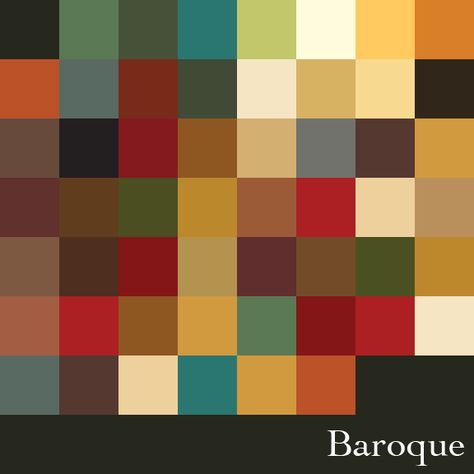 Baroque Color Palette Eclectic Color Palette, Interior Design History, Medieval Tapestry, Color Pallete, Art Basics, Baroque Art, Color Palate, Paint Colours, Colour Board