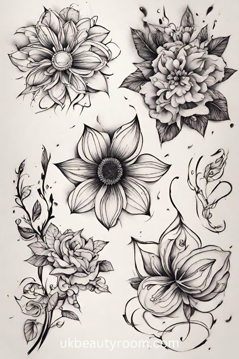 Floral tattoos let you convey emotions and uniqueness with the varied meanings linked to each flower. Here, 77 flower tattoo ideas and their symbolic meanings are listed. Birth, small, birth month, December birth, lotus, designs, July birth, October birth, for women, men, sleeve, arm, simple, color, on shoulder, forearm. Dec Birth Flower Tattoos, Birth Flower Shoulder Tattoos For Women, Strength Flower Tattoo, Mandala And Flower Tattoo, July Flower Tattoo Birth Month, January Tattoo Ideas, Birth Month Tattoo Ideas, Different Flower Tattoos, Top Of Shoulder Tattoos For Women