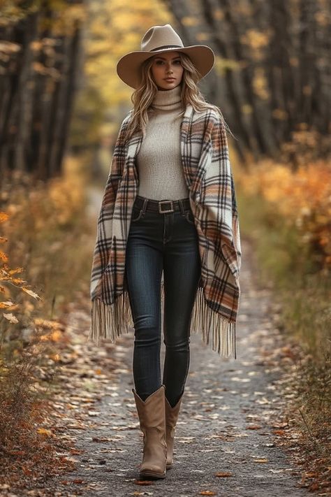 110+ Beige Cowboy Boots Outfit Ideas: Country Roots, Urban Style - From The Guest Room Over The Knee Tan Boots Outfit, Tan Cowboy Boots Outfit Fall, Western Fashion Outfits Casual, Cowboy Winter Outfits, What To Wear With Cowboy Boots, Women’s Cowboy Boots Outfits, Cowboy Boots With Leggings, Winter Outfits Country, Spring Outfits With Boots