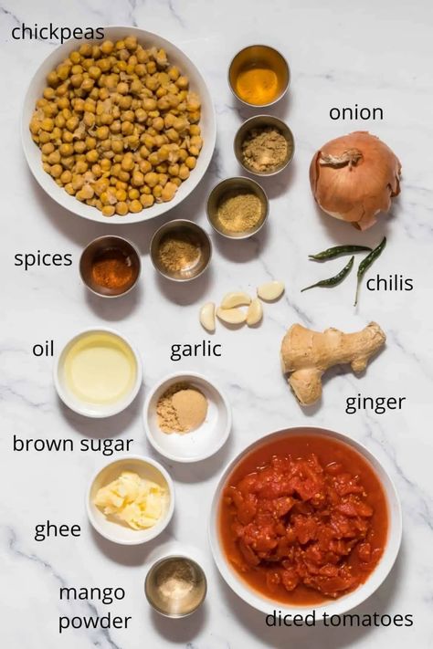 Easy Chana Masala - Smart Nutrition with Jessica Penner, RD Curried Beans Recipe, Chana Masala Recipe Easy, Chana Masala Chickpeas, Indian Beans Recipe, Slow Cooker Chana Masala, Easy Chana Masala Recipe, Quick Chana Masala, Bean Curry, Butter Beans Recipe