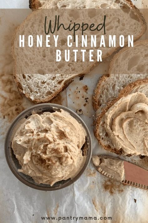 Honey Cinnamon Butter, Homemade Honey Butter, Flavored Butter Recipes, Butter Recipes Homemade, Honey Butter Recipe, Cinnamon Honey Butter, Whipped Honey, Cinnamon Honey, Bread Dip