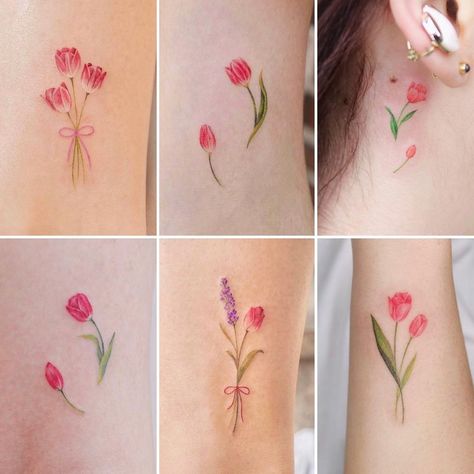 Tulip Tattoos, Tattoos Flowers, Most Beautiful Butterfly, Butterfly Tattoo Meaning, Turtle Tattoo Designs, Tulip Tattoo, Lady Bug Tattoo, Bug Tattoo, Small Flower Tattoos