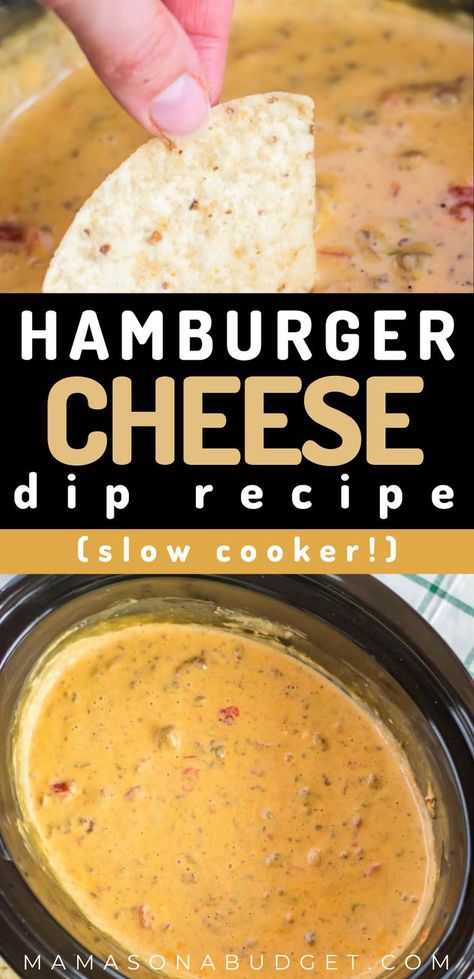 Cheese And Burger Dip, Hamburger Queso Dip Crock Pots, Hamburger Meat Dip Recipes, Cheeseburger Queso Dip, Cheese Hamburger Dip, Cheese And Hamburger Dip, Hamburger Cheese Dip Crockpot, Cheeseburger Dip Crockpot, Crockpot Velveeta Cheese Dip