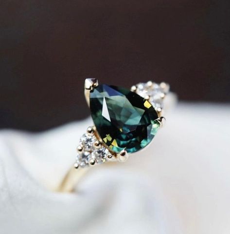 Teal Blue Montana Sapphire Ring 14K Goldmontana Sapphire | Etsy UK Sapphire Engagement Ring Unique, Blue Green Sapphire Ring, Pear Shaped Engagement Ring, Teal Sapphire Engagement Ring, Montana Sapphire Engagement, Ring Pear Shaped, Montana Sapphire Engagement Ring, Engagement Ring Blue, Montana Sapphire Ring