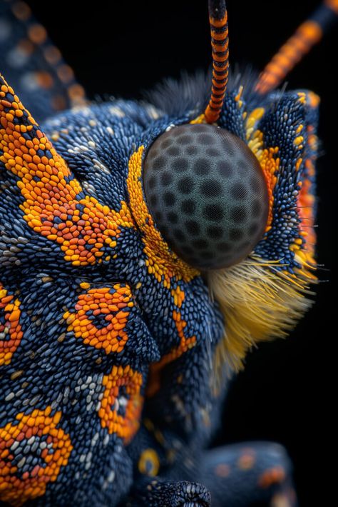 Discover and download free images Intricate Beauty: Extreme Close-Up of a Butterfly’s Eye and #Scales https://aifusionart.com/intricate-beauty-extreme-close-up-of-a-butterflys-eye-and-scales/?utm_source=facebook&utm_medium=social&utm_campaign=ReviveOldPost Bug Close Ups, Insects Up Close, Insects Close Up, Butterfly Close Up, Bug Drawing, Macro Insects, Animal Close Up, Insect Eyes, Close Up Art