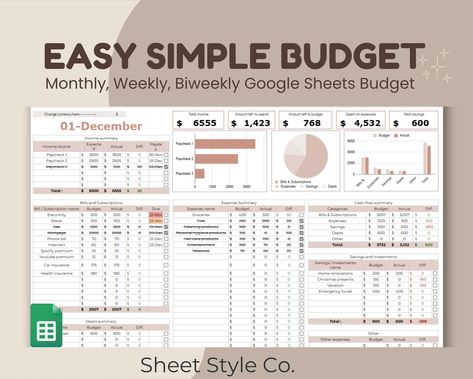 Budget Spreadsheet Google Sheets| Expense Tracker| Bi-Weekly| Monthly Budget| Personal Finance Planner| Weekly Paycheck| Budget by paycheck digitalstudentplanner #planner #dailyplannerprintablesfree🍝. Weekly Paycheck Budget, Expenses Spreadsheet, Personal Budget Spreadsheet, Google Sheets Templates, Budgeting Template, Biweekly Budget, Personal Budget Planner, Budget Monthly, Excel Budget Spreadsheet