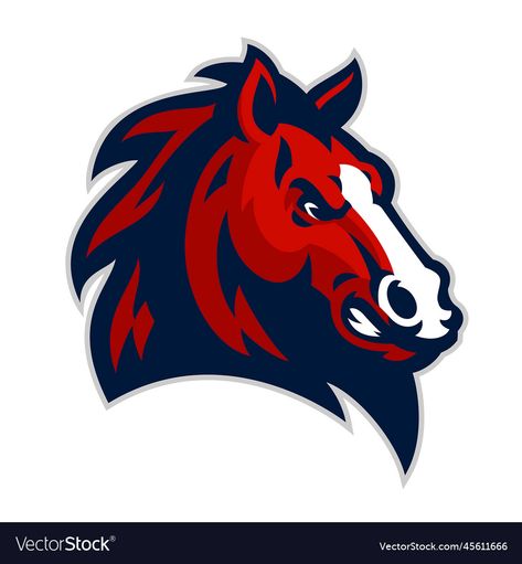 Horse Head Logo, Horse Mascot, Horse Vector, Art Concepts, Sports Logos, Sport Horse, Fire Dragon, Horse Head, Sports Logo