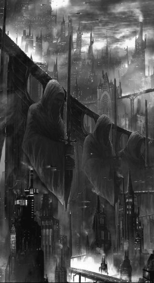 Gothic Sci Fi City, Warhammer 40k City Art, Hive City 40k, Scifi City Concept Art, Gothic Sci Fi, Goth Architecture, Dystopian City, Scifi Environment, Scifi City