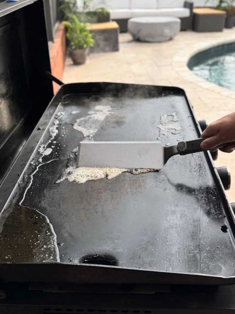 How to properly clean a flat top grill How To Clean A Flat Top Grill, Flat Top Grills, Appetizer Sandwiches, Flat Top Grill, Outdoor Grilling, I Grill, How To Make Pancakes, Stainless Steel Grill, Clean Grill