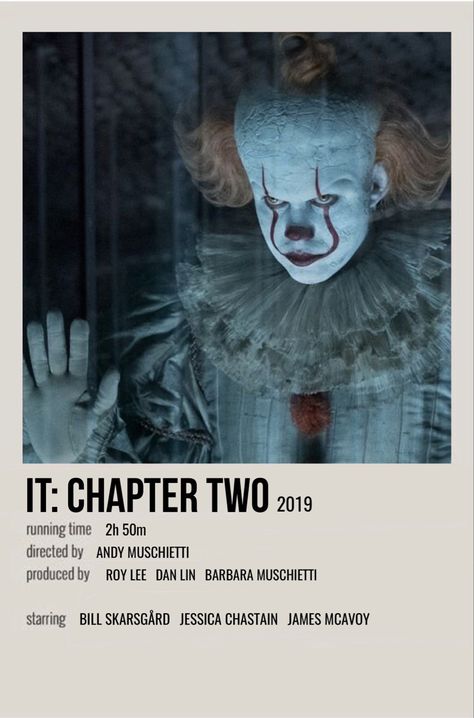 minimal polaroid movie poster for it: chapter 2 It Chapter 2 Poster, It Follows Movie Poster, Minimalistic Movie Posters Classic, Horror Movie Prints, Movie Prints Horror, It Missing Posters, Scary Movies Posters, It Polaroid Poster, Movie Posters Halloween