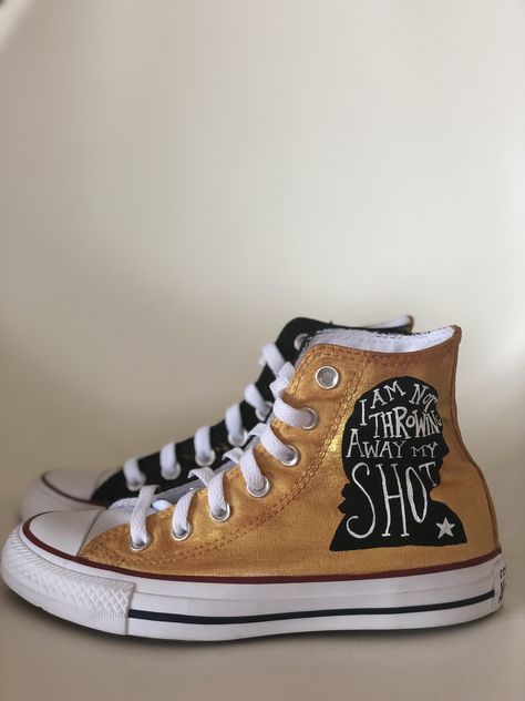 Hamilton Converse, Hamilton Clothes, Hamilton Shoes, Emma Outfits, Hamilton Merch, Hamilton Outfits, Drawing Figures, Painted Converse, Painted Shoes Diy