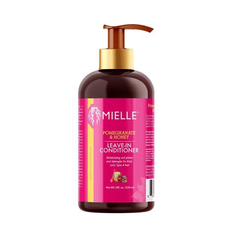 Pomegranate & Honey Leave In Conditioner Mielle Pomegranate & Honey Leave In Conditioner  |  12 oz. | Sally Beauty Mielle Leave In Conditioner, Mielle Pomegranate And Honey, Honey Leave In Conditioner, Mielle Hair Products, Curl Products, Burr Basket, Maracuja Oil, Low Porosity, Babassu Oil