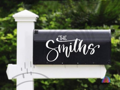 last name mailbox decal, mailbox name sticker, personalized, custom handlettered mailbox decal, mailbox decoration, customized mailbox Last Name Mailbox Decal, House Number Decals, Hello Door Decal, Mailbox Decal, Mailbox Stickers, Custom Mailbox, Personalized Mailbox, Front Door Decal, Hello Sticker