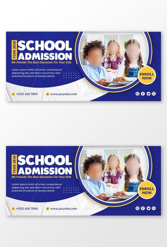 Facebook Cover Photo Design, Cover Photo Design, Admissions Poster, Instagram Design Layout, Photoshop Backgrounds Backdrops, Facebook Cover Photo, School Banner, Outdoor Signage, School Admissions