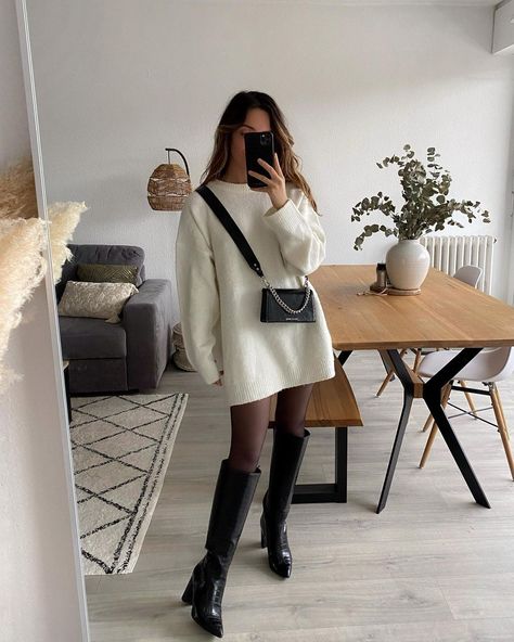 Outfits Posada, 2023 Ootd, Boots 2022, Outfit Botas, Ootd Instagram, Ootd Ideas, Italy Fashion, Influencers Fashion, Winter Fits