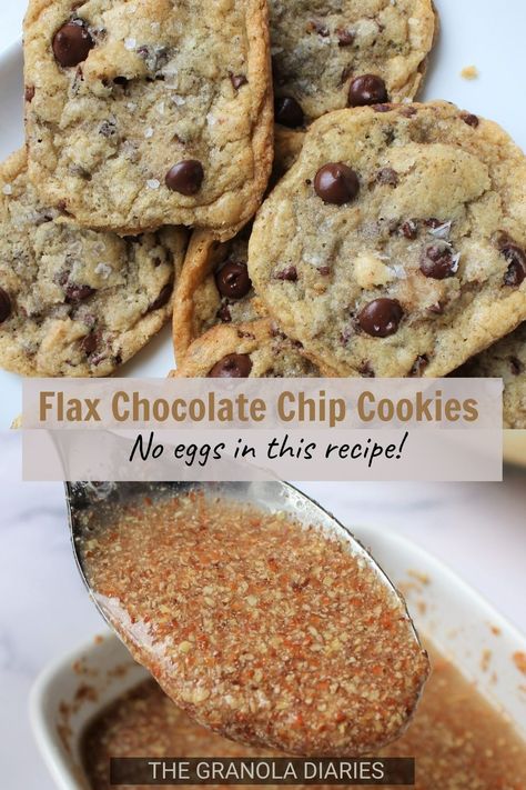 Flax Seed Cookie Recipes, Flax Meal Cookies, Fiber Rich Baked Goods, Fiber Cookies Healthy, Flax Seed Chocolate Chip Cookies, Chia Seed Chocolate Chip Cookies, Flaxseed Chocolate Chip Cookies, High Fiber Chocolate Chip Cookies, Ground Flax Seed Recipes