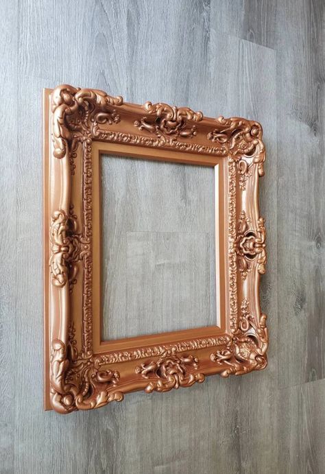 Wedding Frame Gift, Ornate Picture Frames, Copper Frame, Wood Images, Baroque Design, Large Picture Frames, Black Picture Frames, Framing Photography, Gold Picture Frames