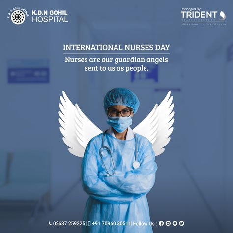 All it takes is a pair of grateful eyes to see that nurses are guardian angels sent to us as people.  #InternationalNursesDay #ThankYouNurses #NursesDay2020 #KDNGohilHospital Nurse Appreciation Poster, Nursing Day Poster, International Nurses Day, Nurse Day, Thank You Nurses, Creative Advertising Design, Nurses Day, Nurse Appreciation, Guardian Angels