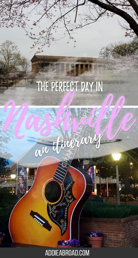 Nashville deserves more than one day, but sometimes you only have a little bit of time to dedicate to a place. So want to know what to do with only one day in Nashville? Here you go! Day In Nashville, Us Honeymoon Destinations, Southern Road Trips, Nashville City, Nashville Trip, Solo Trip, Winter Destinations, Us Road Trip, Vacation Usa