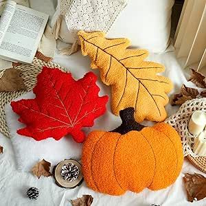 Shaped Throw Pillows, Pillow Pumpkin, Bed Decoration, Fall Pillow, Holiday Deco, Cute Autumn, Adornos Halloween, Thanksgiving Pumpkin, Pumpkin Pillows