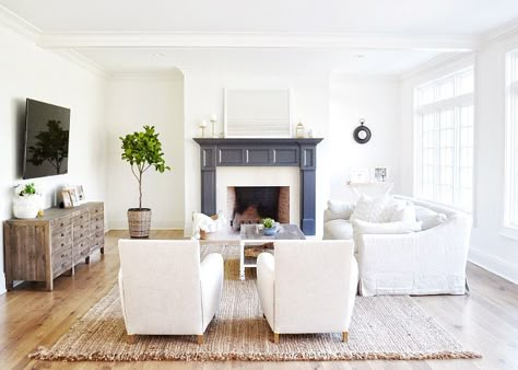 Where to Put A TV In a Room With A Fireplace — Lauren Koster Creative Fireplaces Layout, Family Room Layout, Furniture Placement Living Room, Small Living Room Furniture, Small Bedroom Furniture, Small Living Room Layout, Living Room Layout, Sala Grande, Living Room Furniture Layout