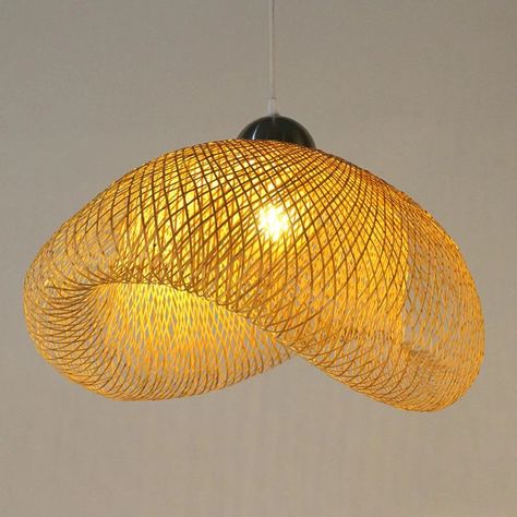 Handmade Bamboo Lamp Wicker Rattan Wave Shade Pendant Light Vintage Japanese Lamp Suspension Home Indoor Dining Table Room|Pendant Lights| - AliExpress Indoor Dining Table, Pendant Lamp Living Room, Japanese Lamp, Japanese Lamps, Shade Pendant Light, Table Room, Cheap Pendant Lights, Bamboo Lamp, Living Room Restaurant