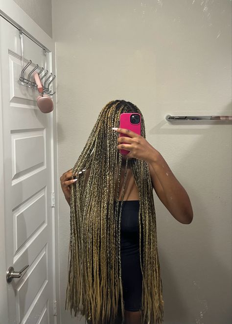 Blonde And Black Mixed Box Braids, Blonde Balayage Braids, Blonde And White Braids, Scalp Braids, Blonde Braids, Black And Blonde, Braid Hair, Black Braids, Blonde Ombre