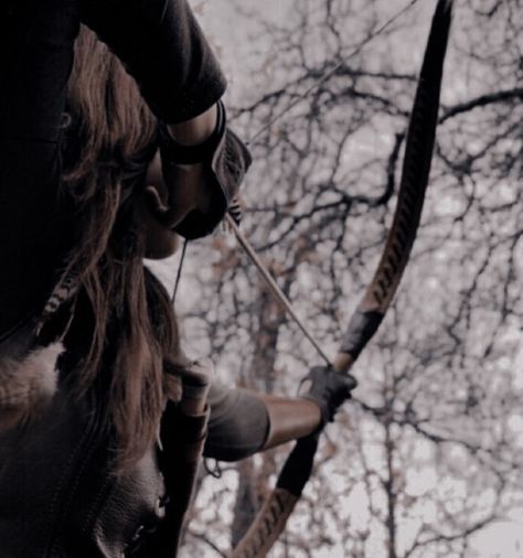 Bow And Arrow, The Sky, A Woman, Trees, Hair