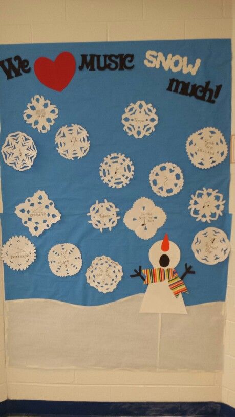 :-) My winter music bulletin board!! Cute Music Bulletin Boards, Winter Music Classroom Door, Music Room Christmas Door, Music Bulletin Boards Elementary, Education Bulletin Boards, Music Room Bulletin Boards, Music Classroom Bulletin Boards, Music Bulletin Board, Music Bulletin Boards