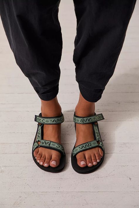 Teva Sandles, Tevas Sandals, Teva Sandals Outfit, Tall Gladiator Sandals, Teva Flatform, Birkenstock Madrid Big Buckle, Free People Sandals, Teva Original Universal, Pom Pom Sandals