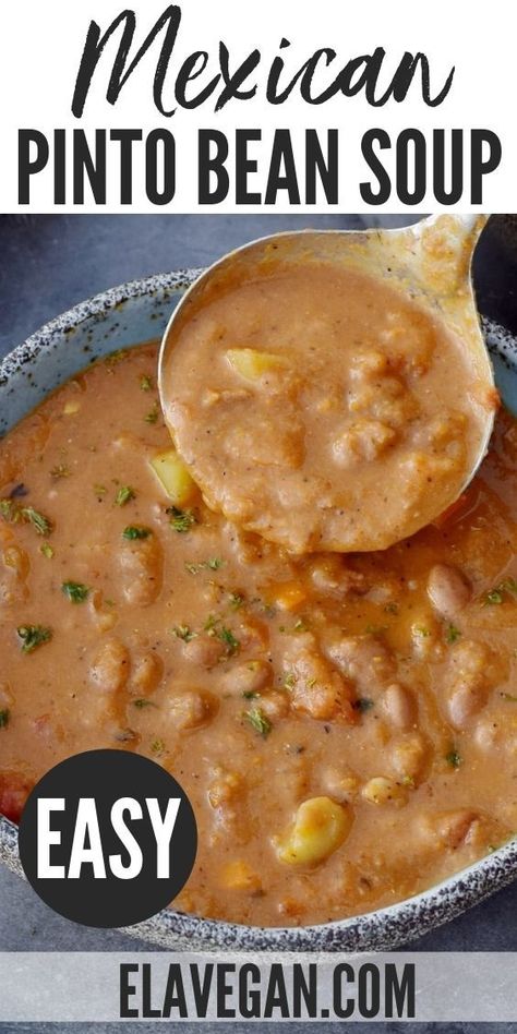 Mexican Bean Soup Crockpot, Spicy Pinto Bean Soup, Refried Beans Soup, Mexican Pinto Bean Soup 12 Tomatoes, Mexican Tomato Recipes, Pinto Bean Soup Instant Pot, Spicy Bean Soup Recipes, Bean Soup Instant Pot Recipes, Refried Bean Soup Recipes